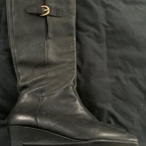 Nine West Knee High Black leather Boots